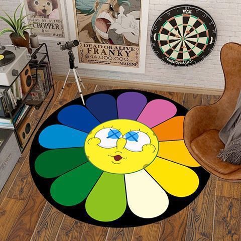Artistic Flower Shaped Area Rug Kalsten