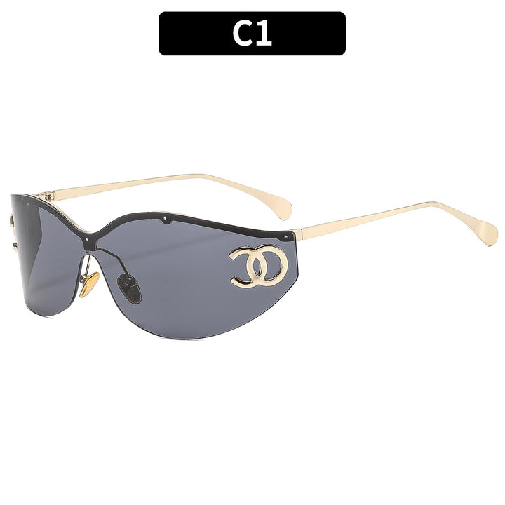 Chic Cat-Eye Shield Sunglasses
