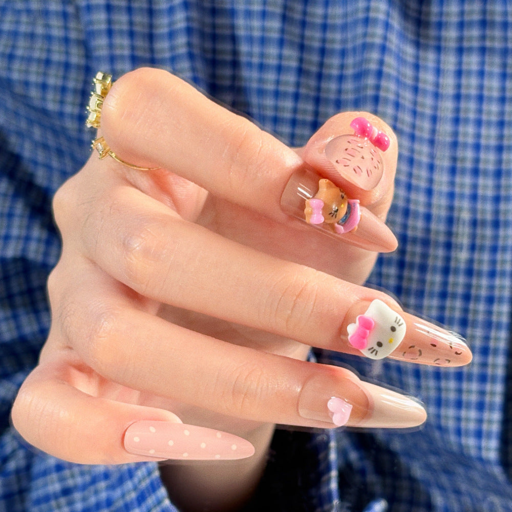 Cute Character Press-On Nails Set Kalsten