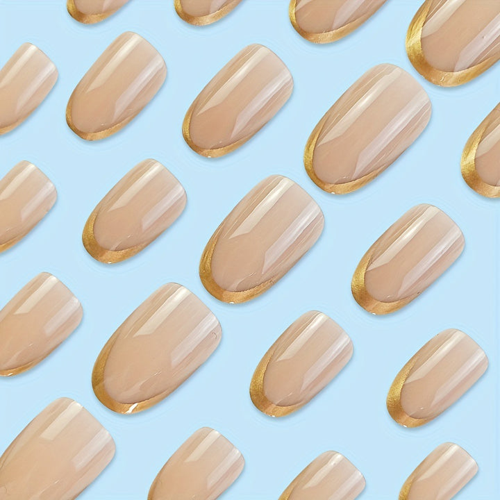 Artificial nails with elegant gold French tip Kalsten