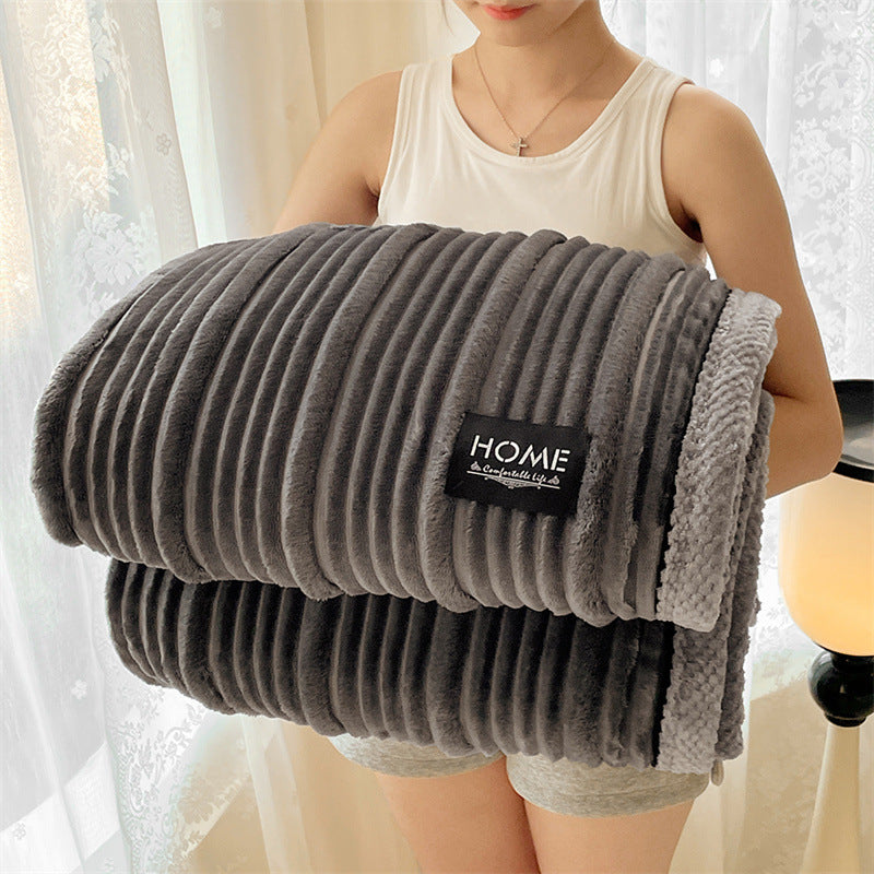 Women's Cozy Ribbed Sherpa Blanket