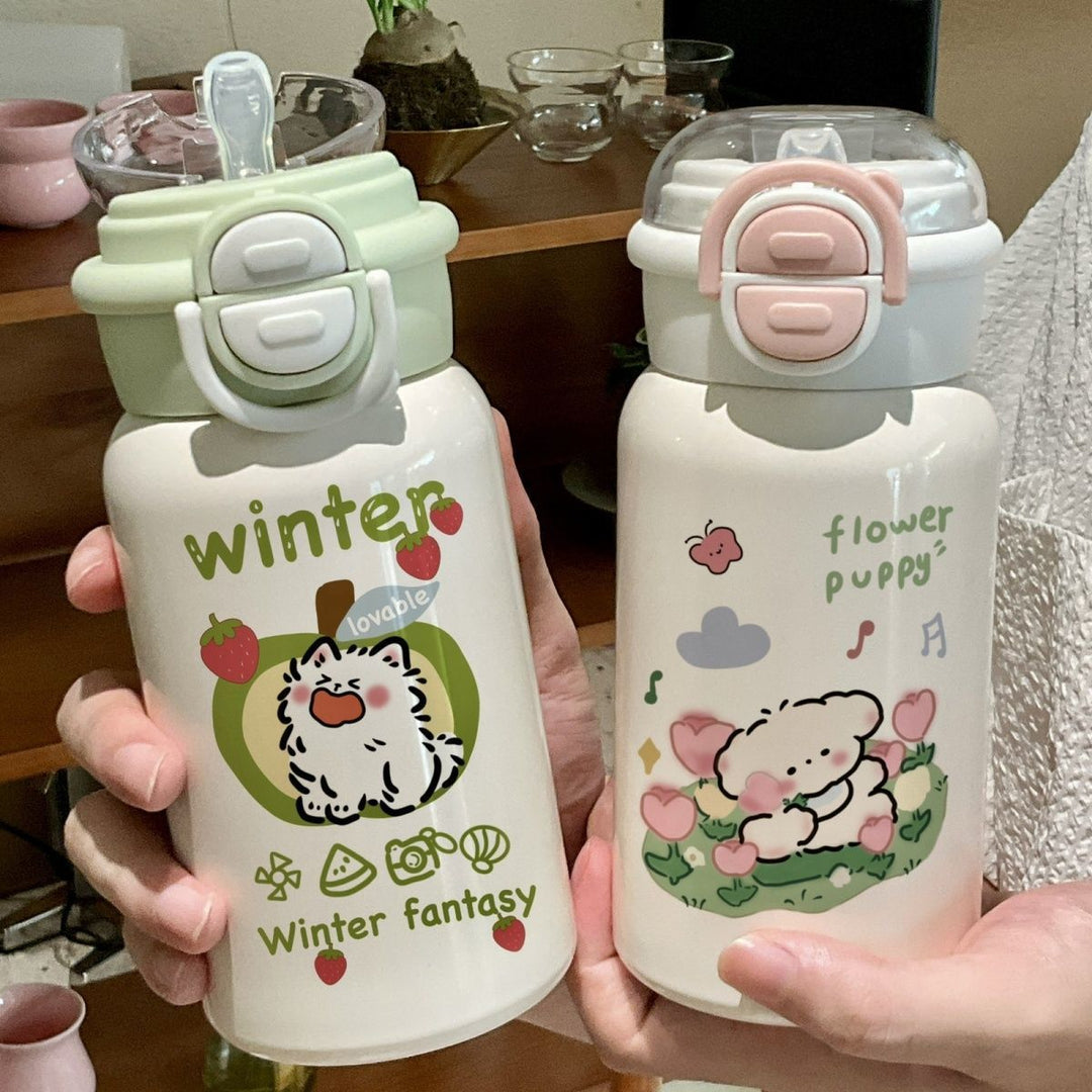 Ladies creative and functional water bottle with leak-proof lid Kalsten