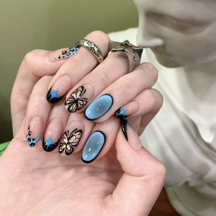 Stylish Artistic Press-On Nail Set Kalsten