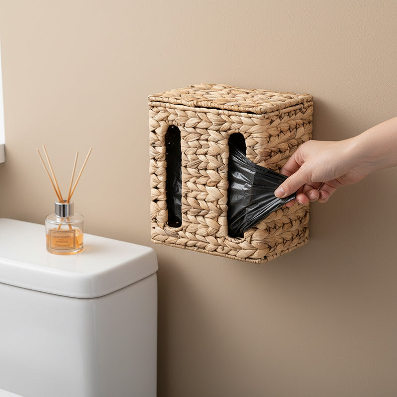Wall-Mounted Wicker Storage Basket Kalsten