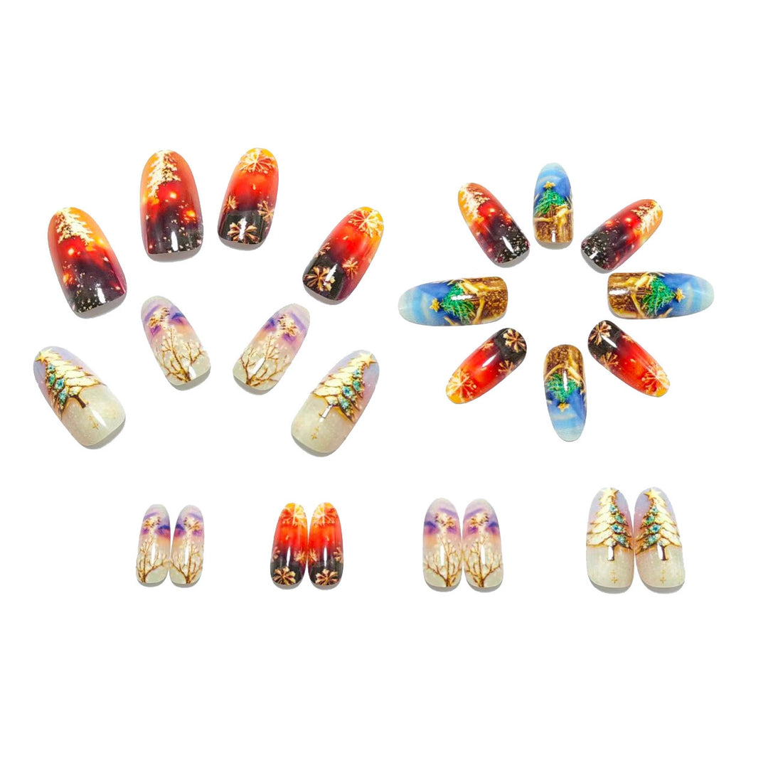 Artificial Nails in Creative Christmas Design Kalsten