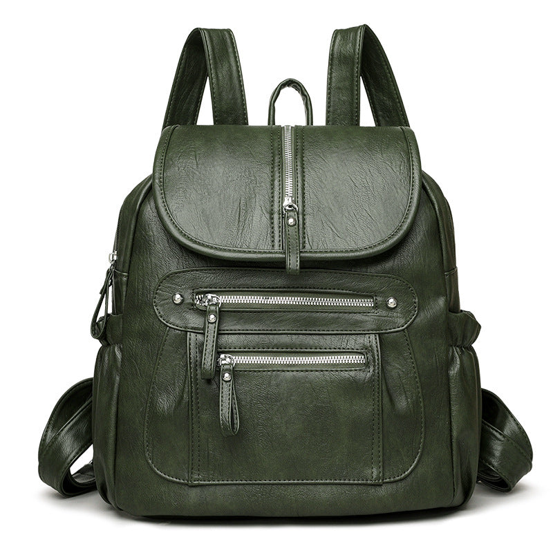 Durable Faux Leather Backpack