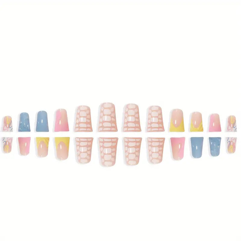 Creative Drip Effect Press-On Nails Kalsten