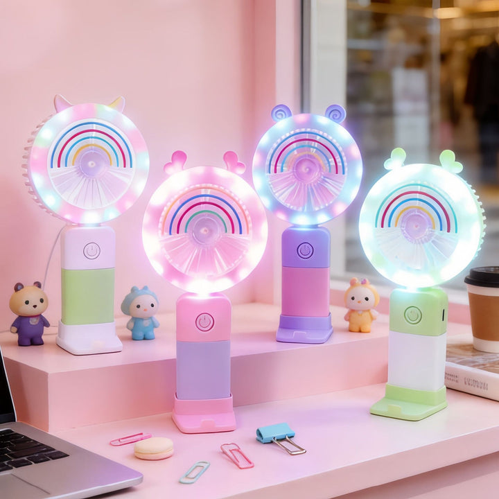 Portable LED Hand Fan with Multifunctional Lighting Kalsten