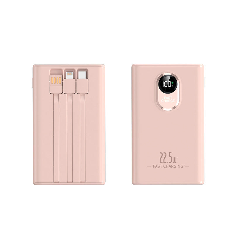 Compact power bank with integrated fast charging adapter and digital power display Kalsten