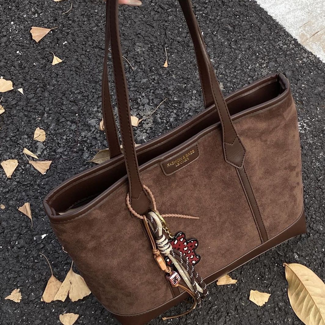 Spacious Suede Tote Bag Kalsten