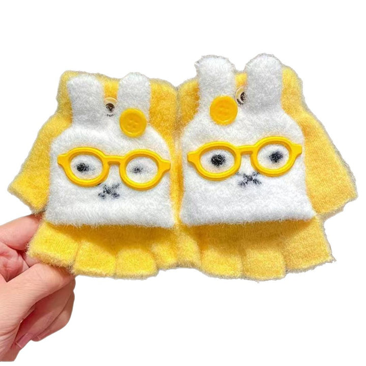 Cute Rabbit-Themed Fingerless Gloves Kalsten
