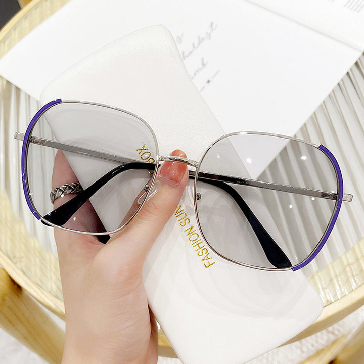 Women's large square sunglasses with high-quality metal frame Kalsten