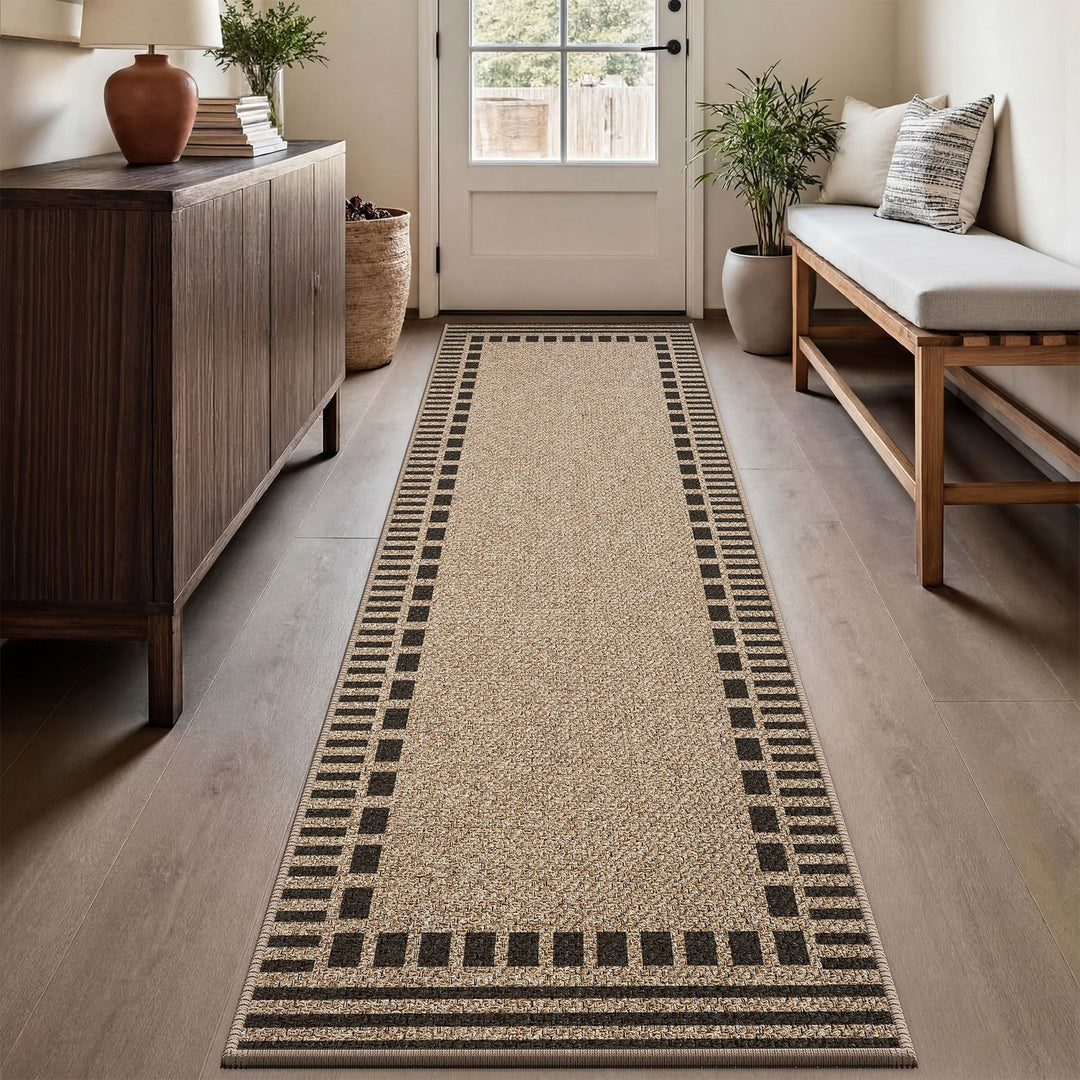 Intricate Floral Design Runner Mat