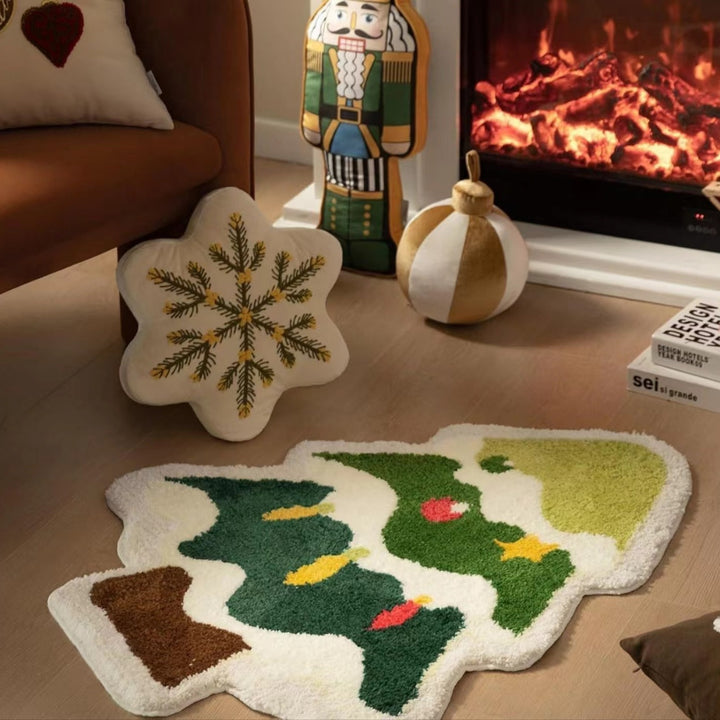Winter-Themed Plush Bath Mat