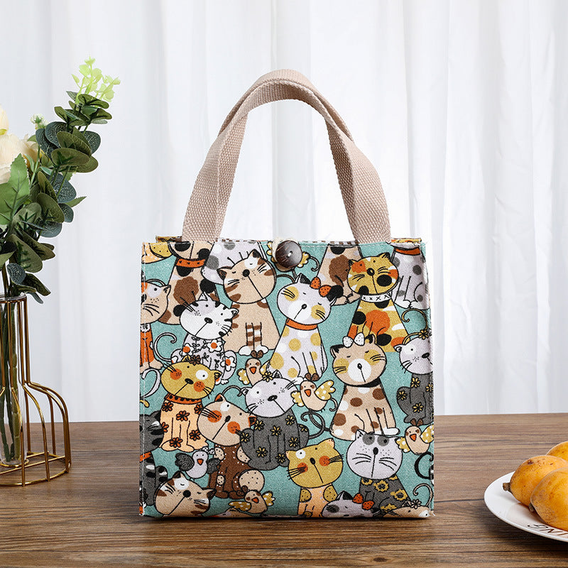 Cute Cat-Themed Storage Tote Kalsten