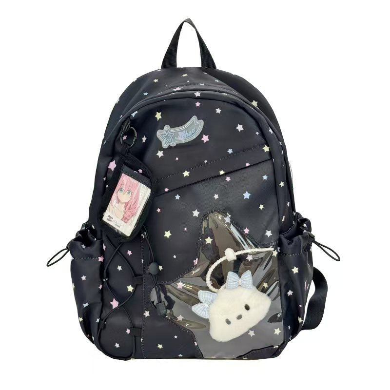 Whimsical Star Print School Backpack