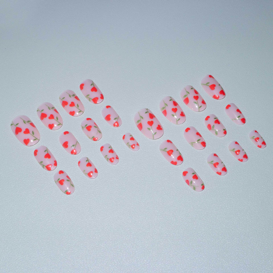 Floral Heart Accent Nail Art Kit