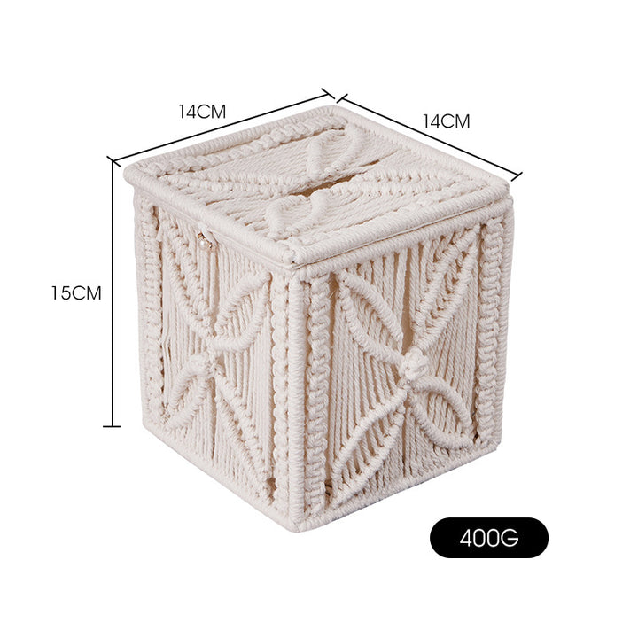 Elegant Macramé Tissue Box Cover