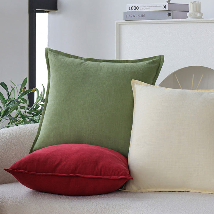 Square pillowcase made of soft linen-cotton blend with hotel-like appearance and hidden zipper Kalsten