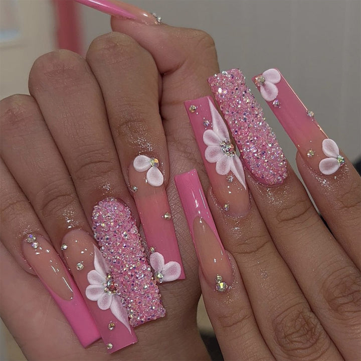 Decorative Press-On Nail Set with Multi-Designs kalsten