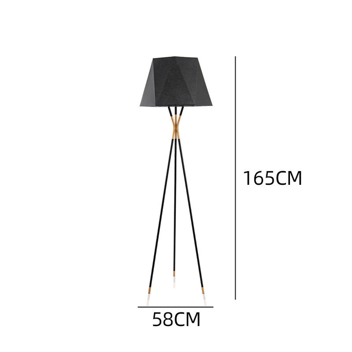 Modern Geometric Floor Lamp with Tripod Base
