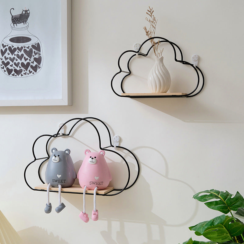 Cloud-Shaped Decorative Wall Shelf