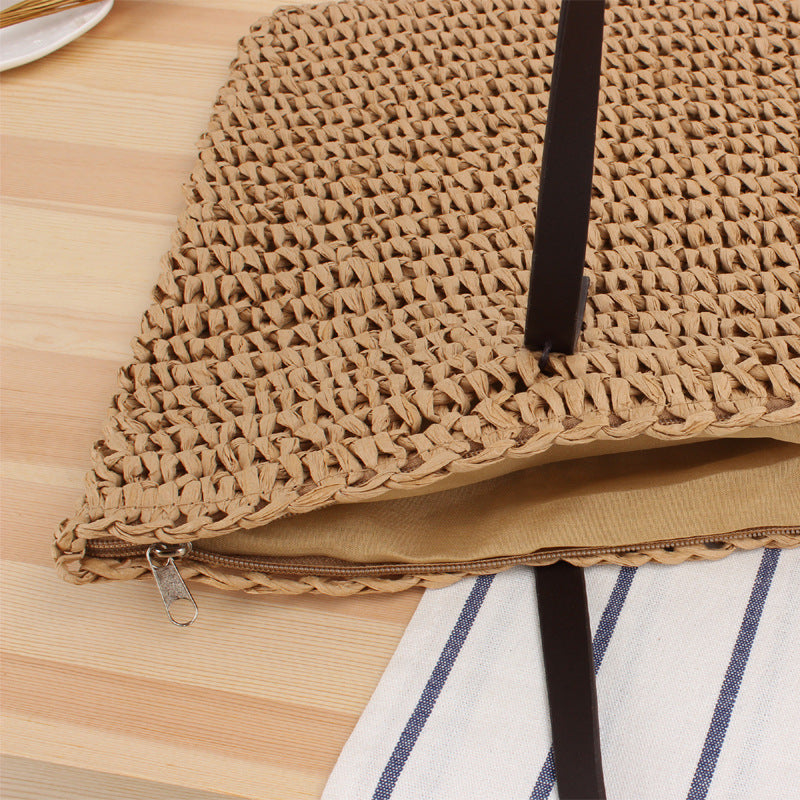 Handbag Made from Handwoven Natural Material with Sturdy Handles Kalsten