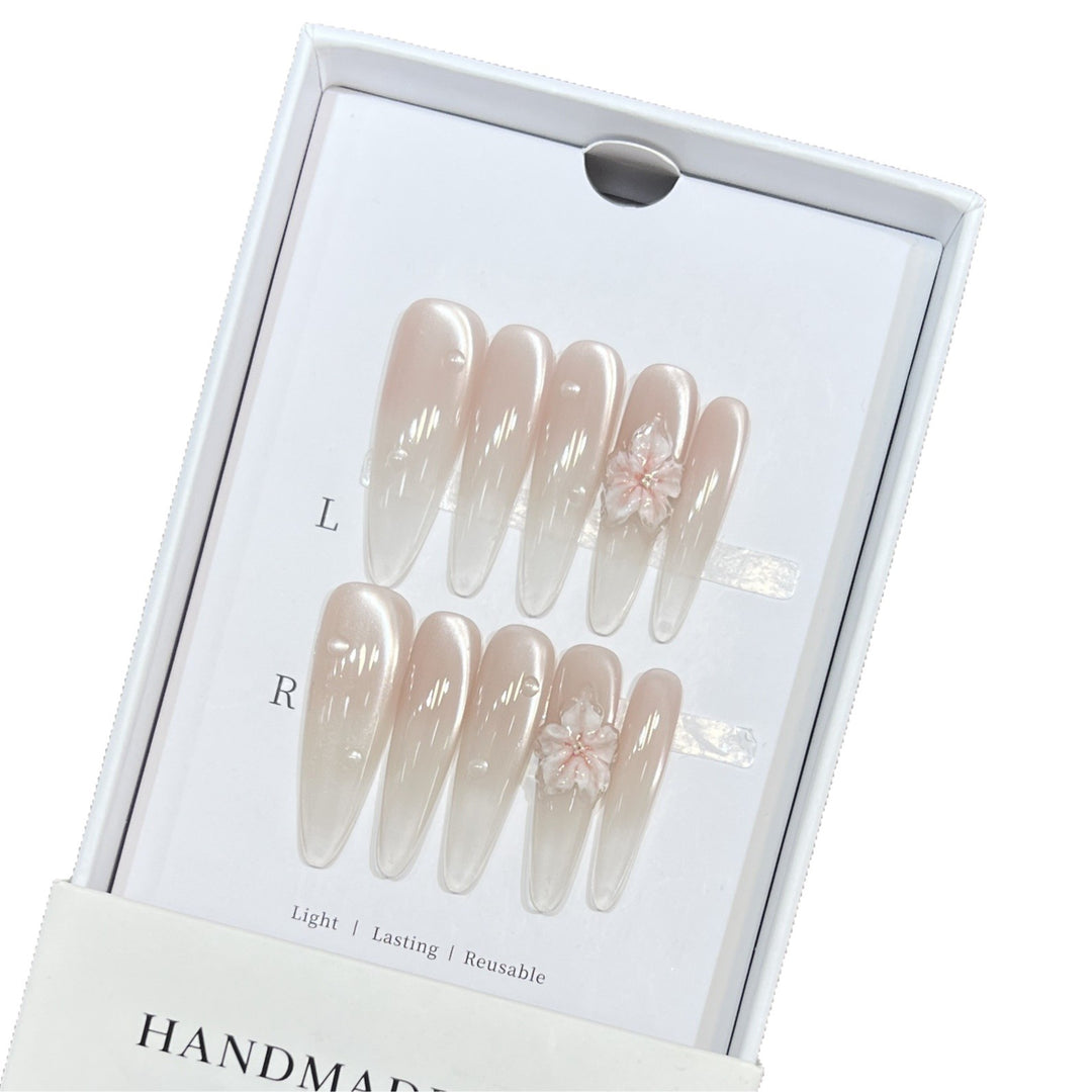 Elegant Stiletto Nail Extensions with Floral Accents Kalsten