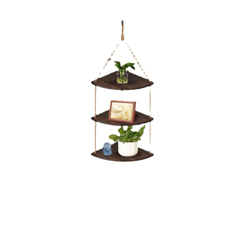Multi-Tier Hanging Wood Shelf Organizer