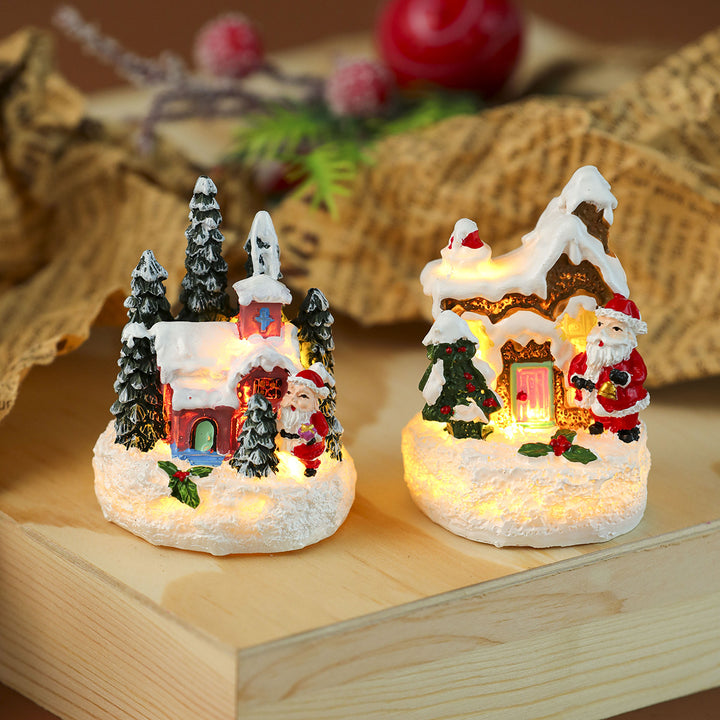 Illuminated Holiday Village Scene Figurine Kalsten