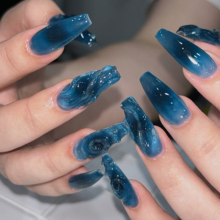 Artistic Swirl Press-On Nail Extensions Kalsten