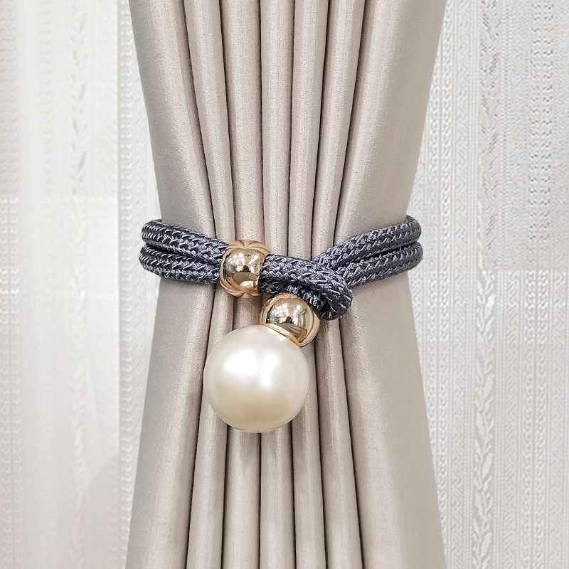 Elegant curtain tieback with decorative pearl Kalsten
