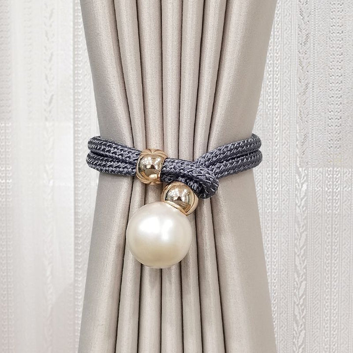 Elegant curtain tieback with decorative pearl Kalsten