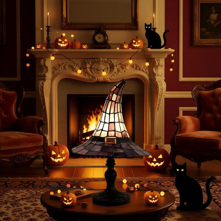 Decorative table lamp in witch hat design Kalsten