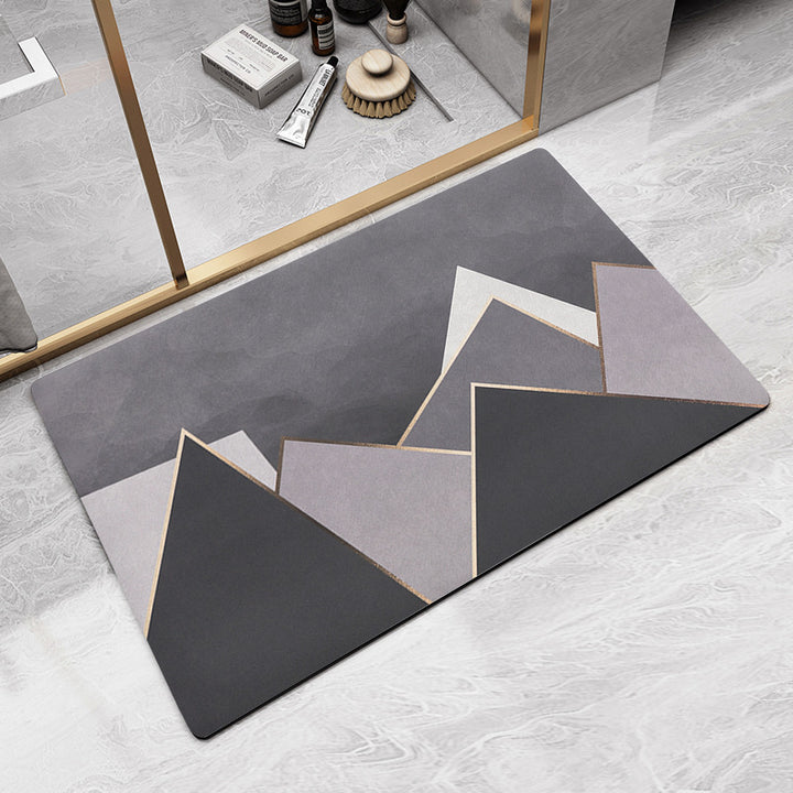 Geometric Pattern Bath Mat