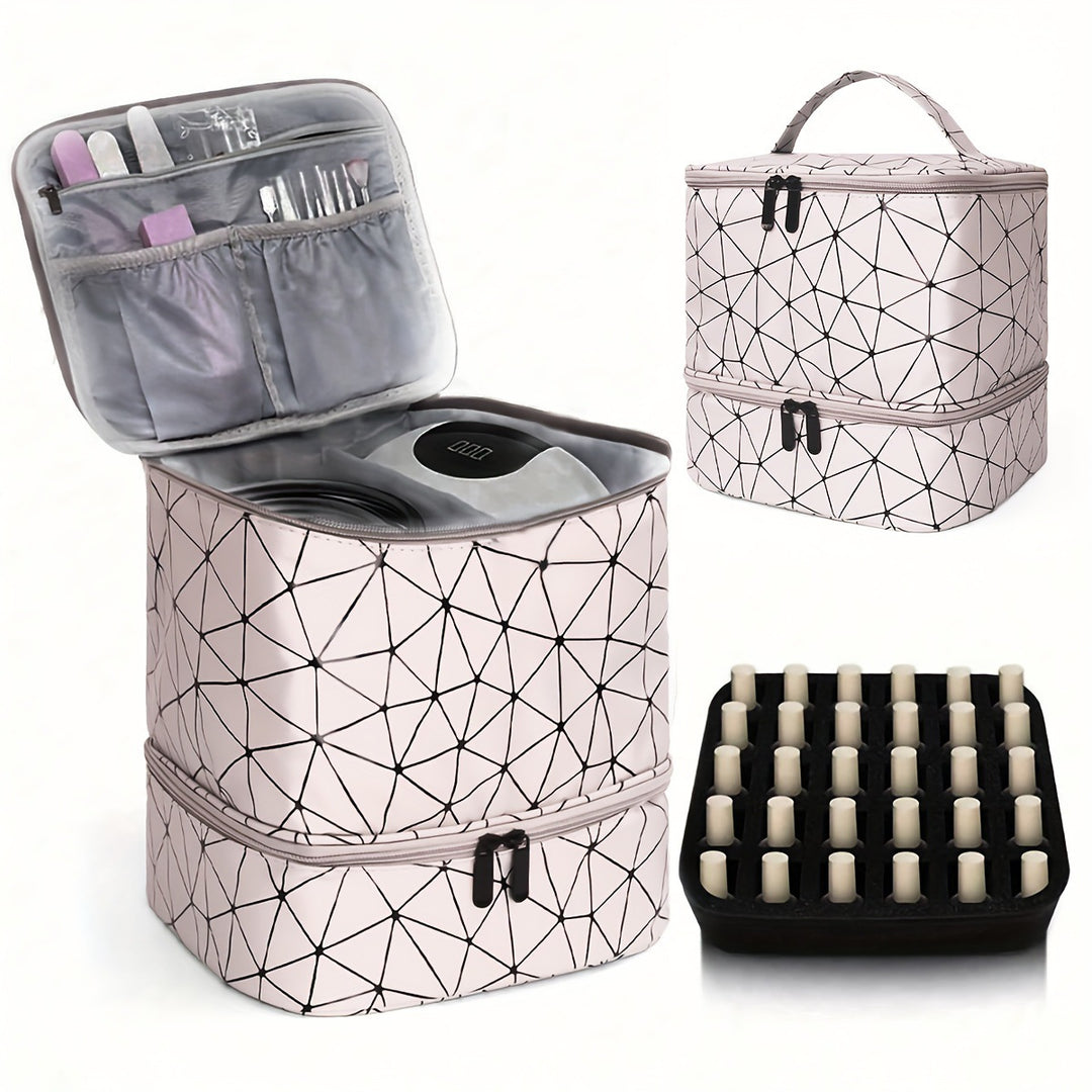Cosmetic Organizer Bag with Dual Design and Sturdy Interior Lining Kalsten