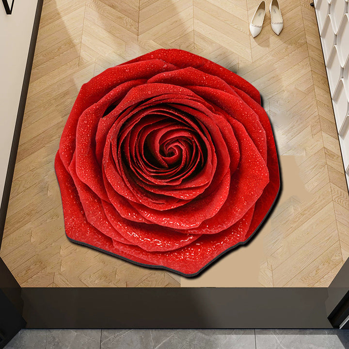 Decorative peacock-themed rug