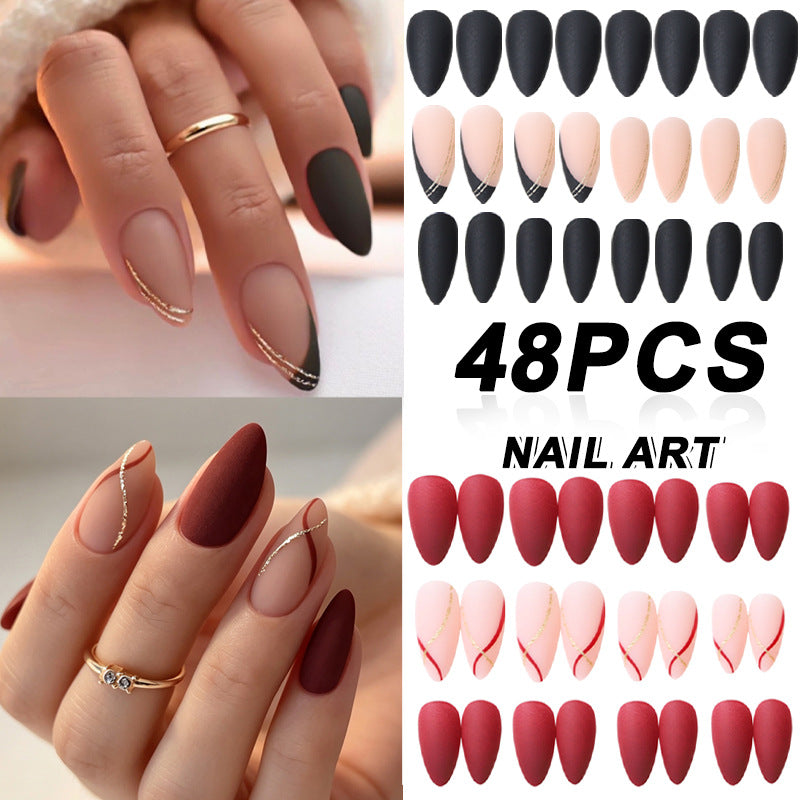 Elegant French Tip Press-On Nail Set Kalsten