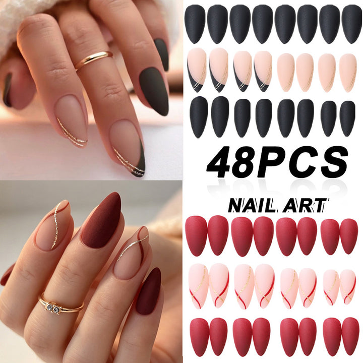 Elegant French Tip Press-On Nail Set Kalsten