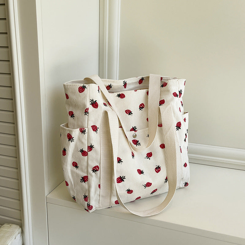 WoFloral Patterned Canvas Shopping Tote Bag Kalsten
