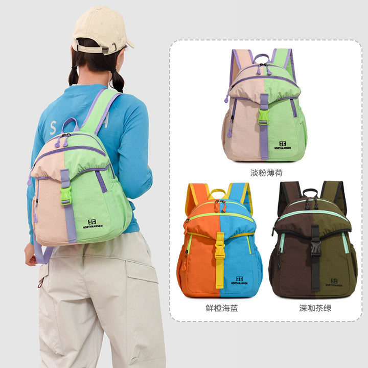 Color-Block Multi-Pocket Backpack Kalsten
