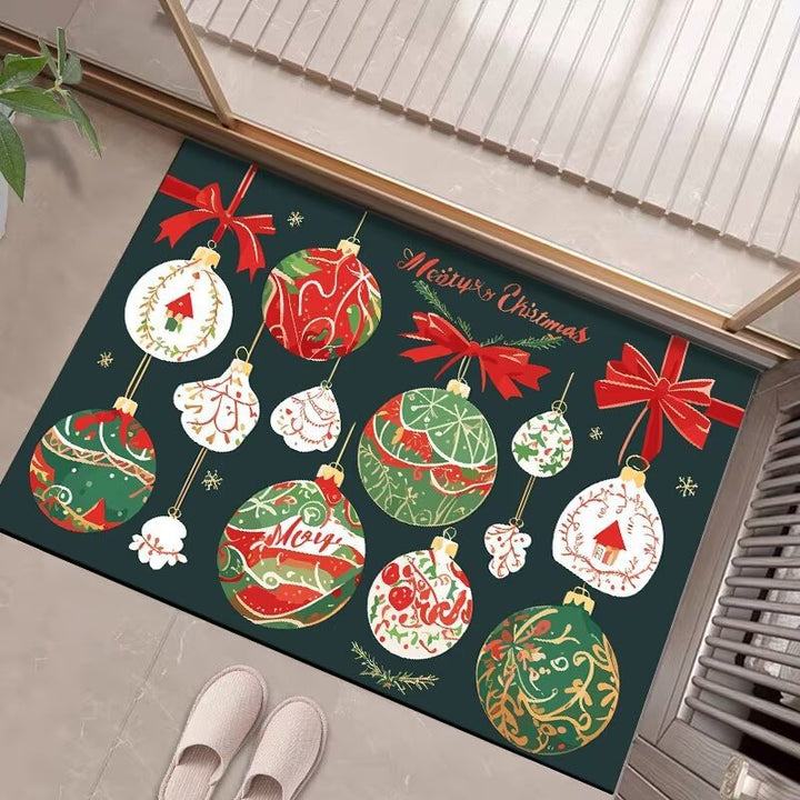 Festive Holiday Scene Entrance Mat
