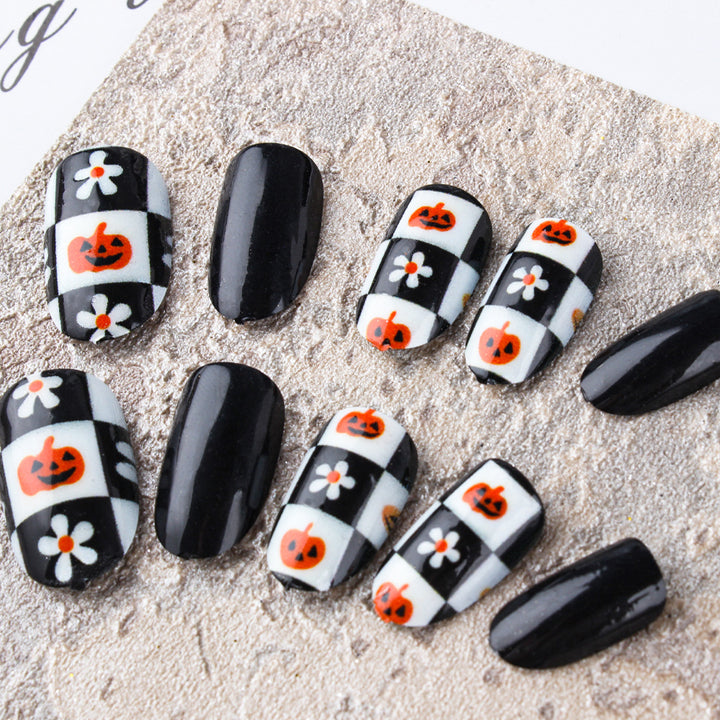 Festive Halloween-Themed Press-On Nail Art Set Kalsten