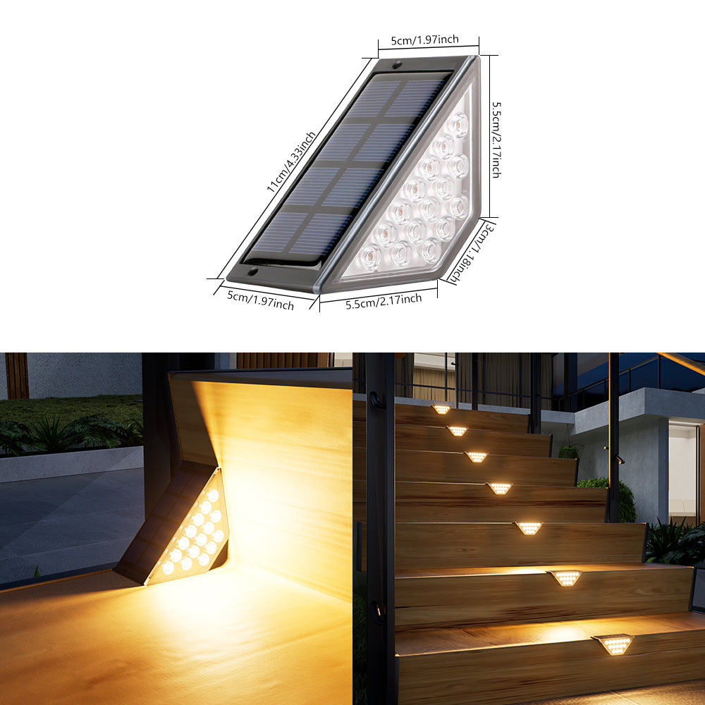 Triangular Solar Powered LED Corner Step Light Kalsten