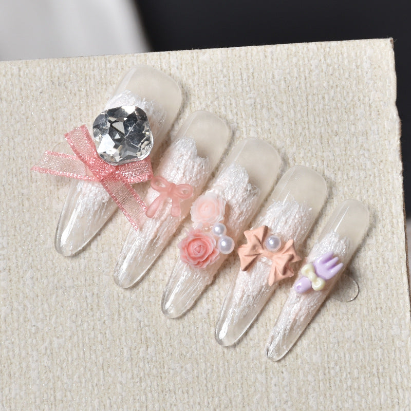 Decorative Floral Nail Press-On Set Kalsten