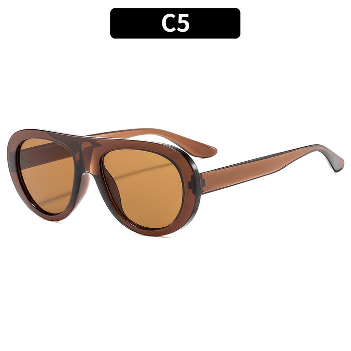 Elegant Look Stylish Retro-Inspired Shield Sunglasses