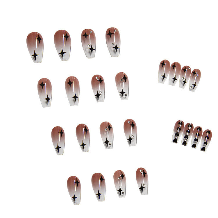 Trendy artificial nails with star design Kalsten