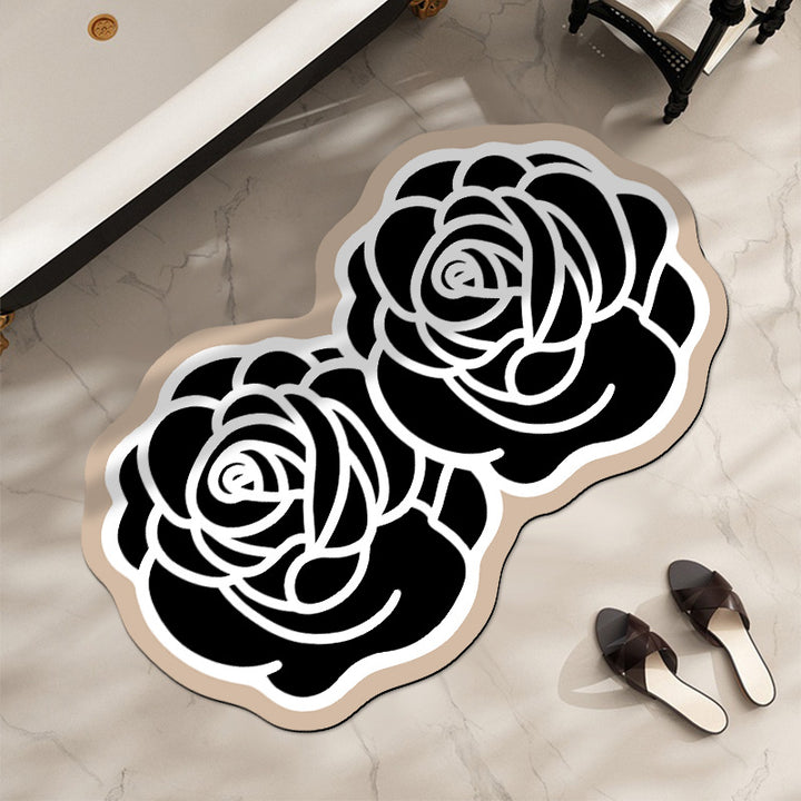 Floral-Inspired Decorative Area Mat