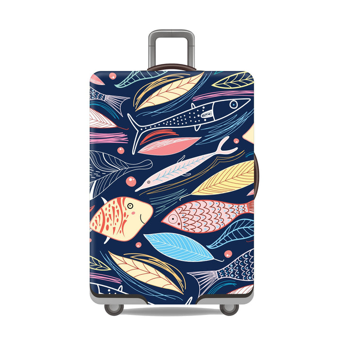 Tropical Leaf Print Hard Shell Luggage Kalsten