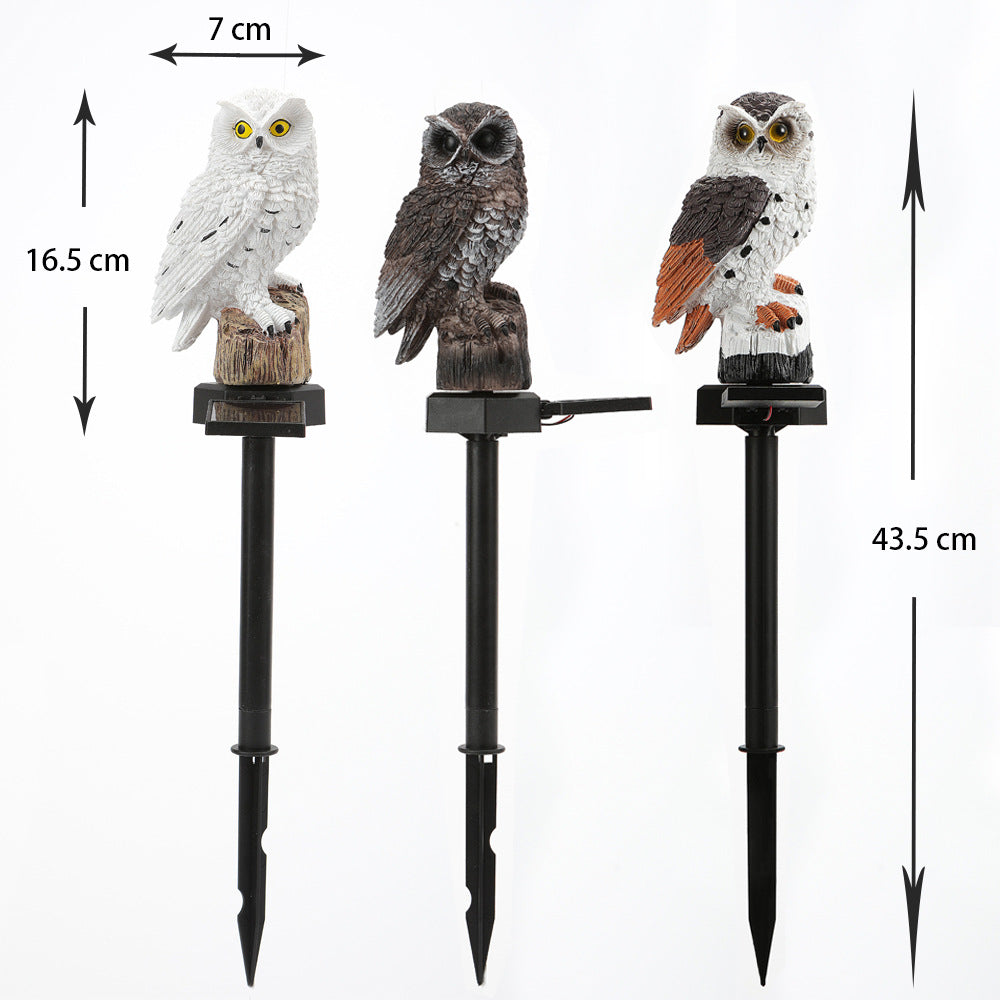 Solar-Powered Owl Garden Stake Light With Realistic Resin Perched Sculpture And Automatic Dusk-To-Dawn LED Kalsten